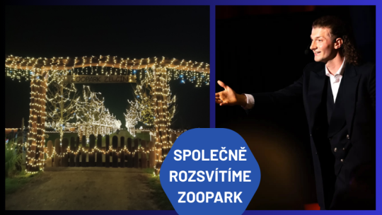 SLAVNOSTNÍ ROZSVÍCENÍ ZOOPARKU S KOUZELNÍKEM ANTONYM